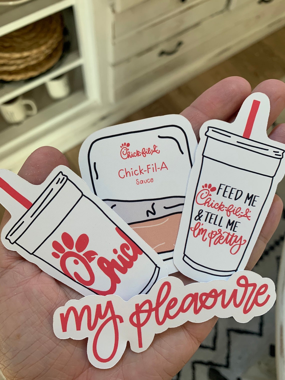 Chick-Fil-a sticker pack Chick-Fil-A Stickers | Etsy