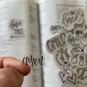 Bible Journaling Stickers, Clear Bible Stickers