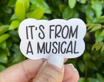 Pegatina de inspiración musical, pegatina de teatro