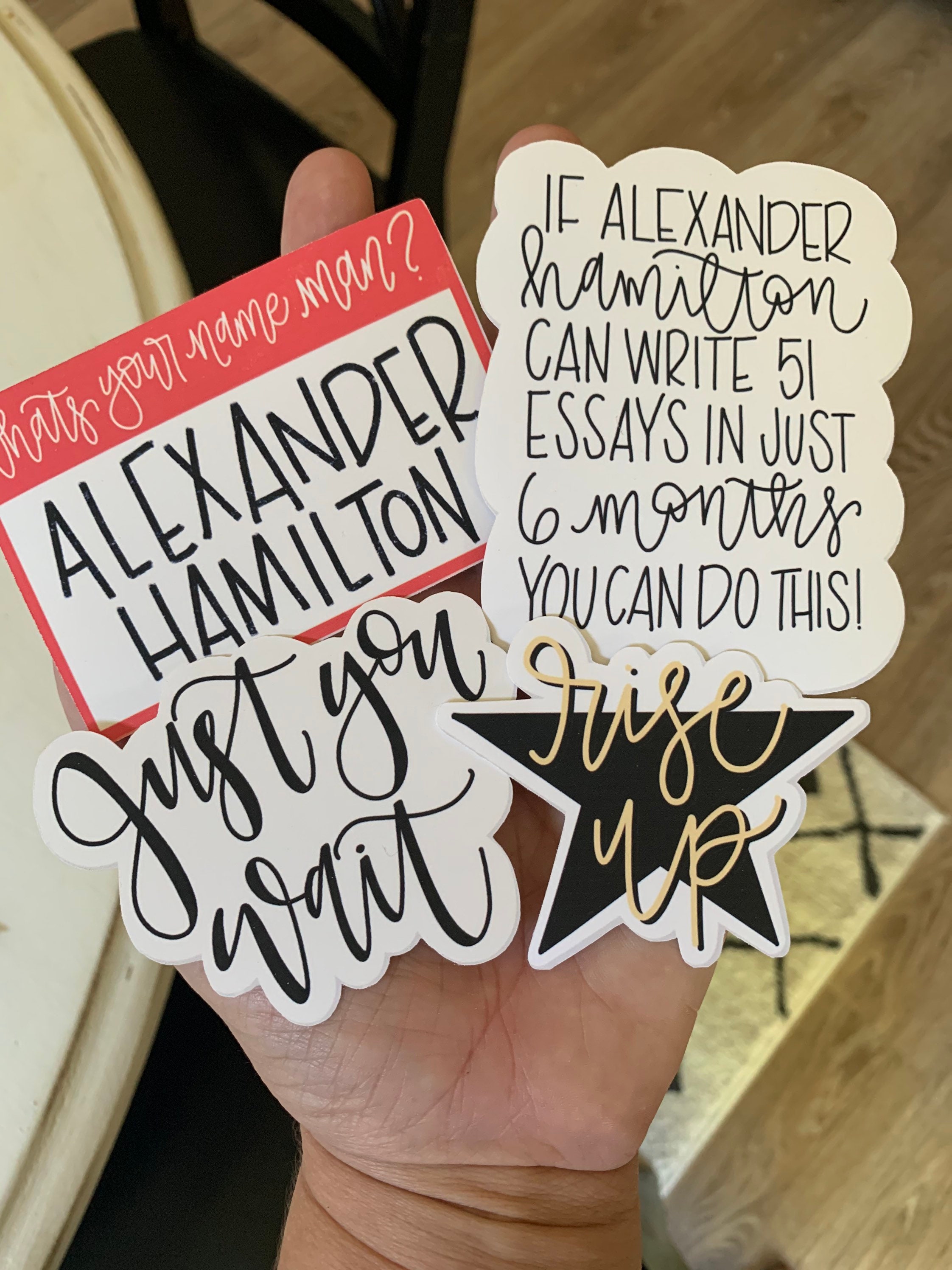 Hamilton Inspired Sticker Pack Red - Etsy