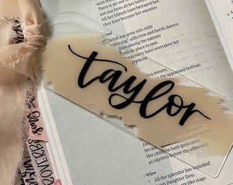 Personalized Acrylic Bookmark: Hand-Lettered Design