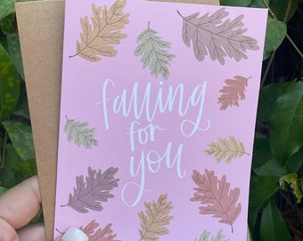 Falling for you  Greeting Card, Fall Card