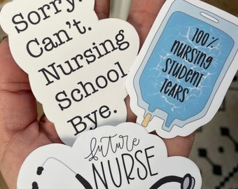 Nursing School Sticker Pack, Nurse Life sticker pack