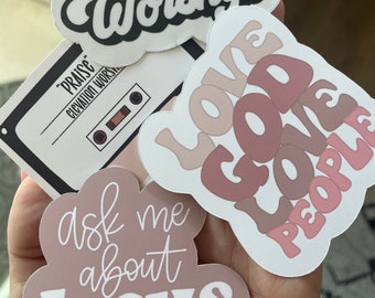Love God sticker pack small , Jesus Sticker Set