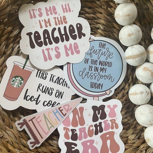 Teacher Sticker Pack: Vinyl Matte Stickers