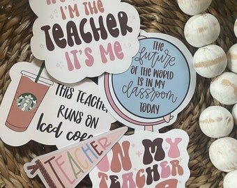 Teacher Sticker Pack: Vinyl Matte Stickers