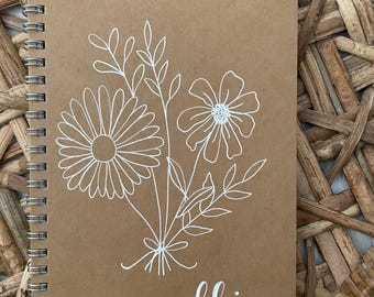 Personalized Hand painted Journal, Prayer Journal