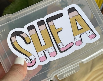 Personalized Pencil Box, Pencil Name Sticker, Decal Box