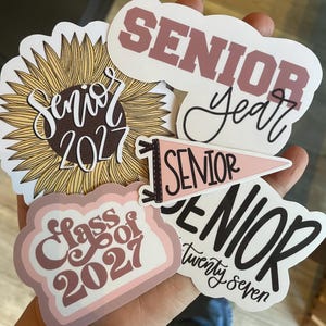 SENIOR year sticker pack, Class of 2027