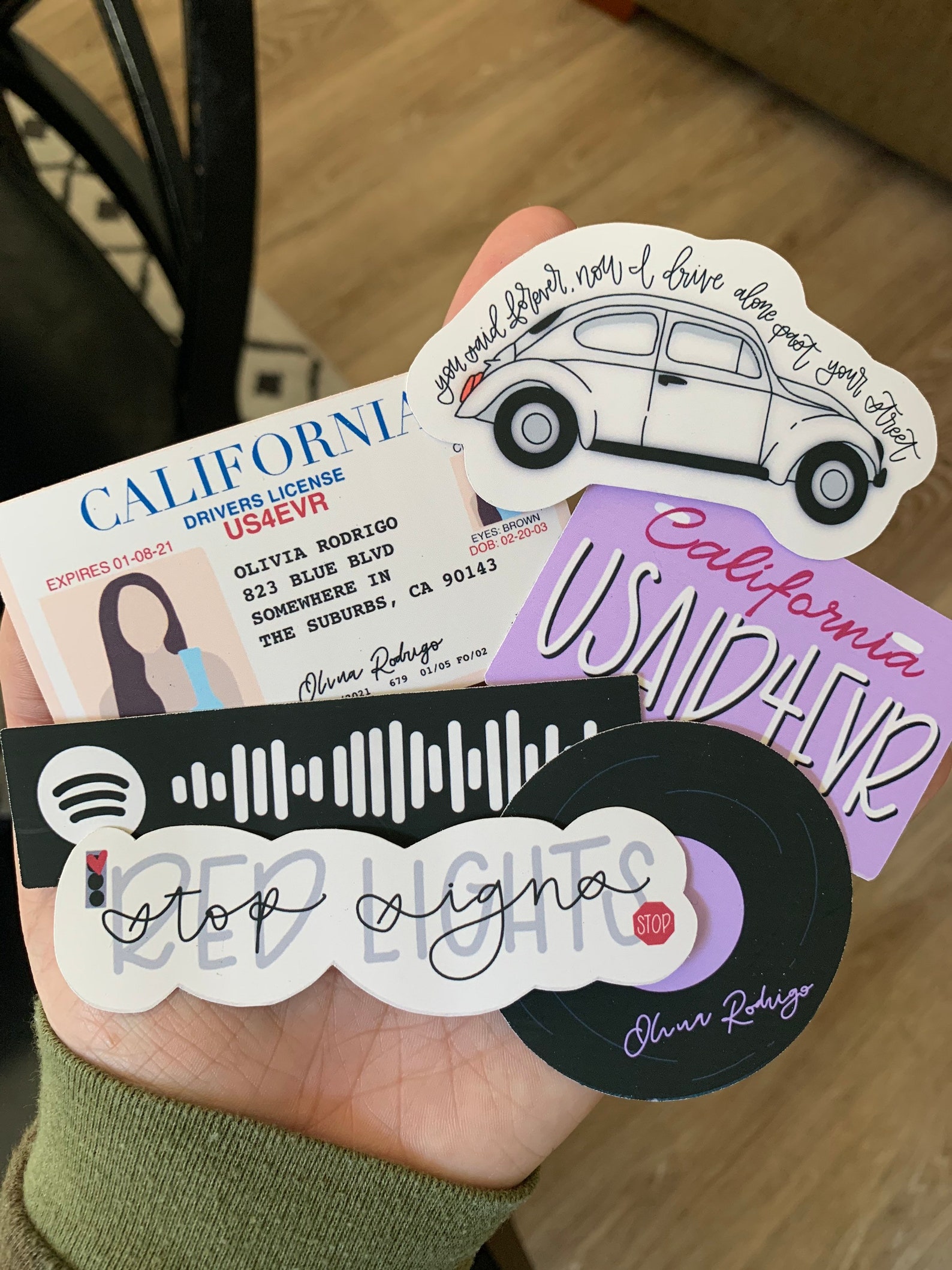 Drivers License themed Sticker Pack Olivia Rodrigo Stickers Etsy