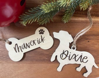 Handlettered Wooden Ornament, Christmas Ornament, First Christmas Ornament