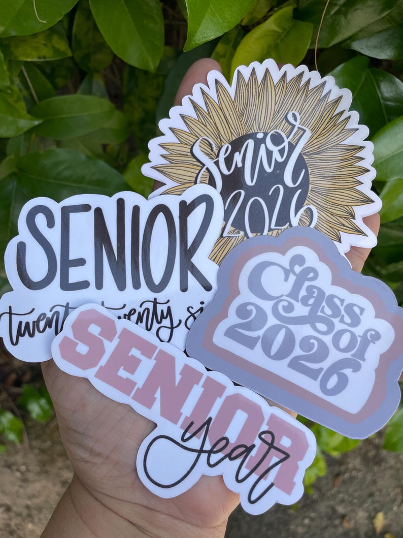 SENIOR Year Sticker Pack, Class of 2026 - Etsy