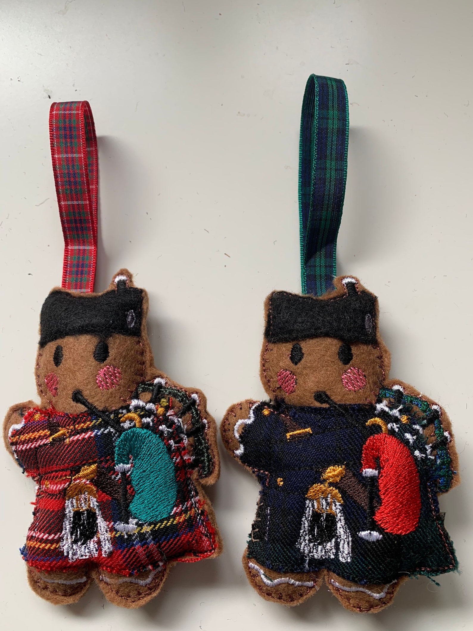 Scottish Christmas gifts Navy Tartan Piper ornament Burns Etsy