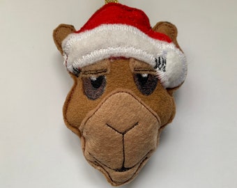 Camel decoration, Camel ornament, Christmas tree decor, desert animals felt tree decoration, camel present, camel gifts.