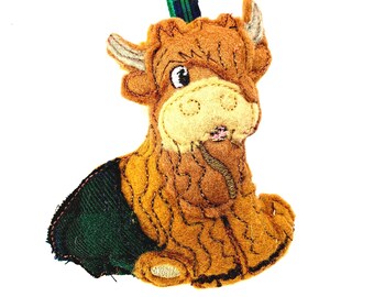 Highland Cow Christmas Ornament