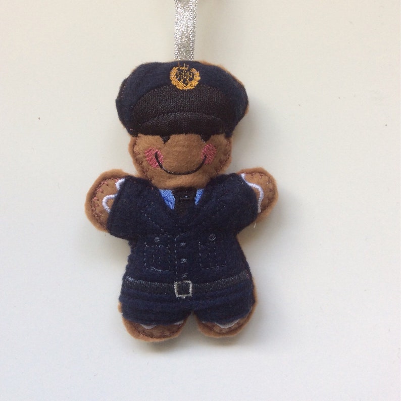 Raf Airman Tree Ornament Gingerbread Man Tree Ornaments Rear Etsy