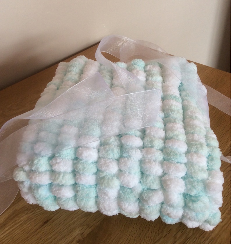 Baby blanket Chunky knit Small Pram or Crib cover Hand Etsy