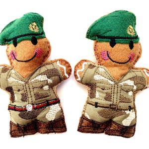 Royal Marines Commando hanging tree decoration, Christmas, birthday, retirement, leaving gift, gingerbread ornament, stocking filler for men
