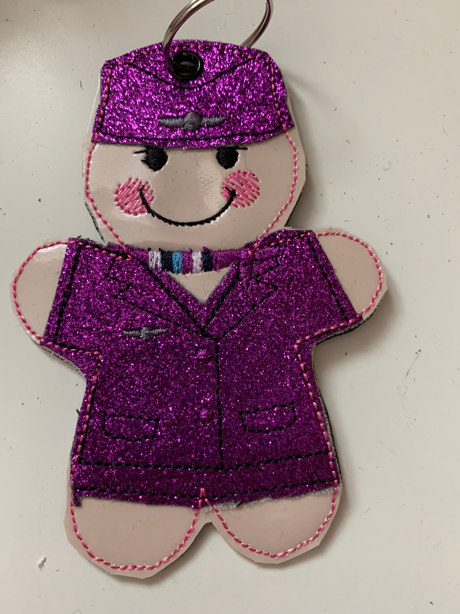 Cabin Crew Keyring Flight Attendant gifts woman present Etsy