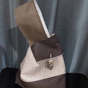 Handmade Japanese Knot Bag, Knitting Bag, Project Bag, Knot Bag, Wrist bag