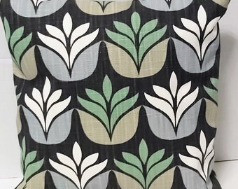 Floral Accent Pillow Cover: Handmade Home Decor Throw Pillow