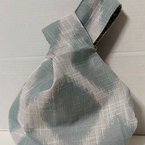 Handmade Japanese Knot Bag, Knitting Bag, Project Bag, Knot Bag, Wrist bag
