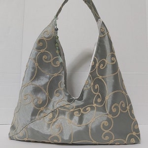 Handmade Japanese Triangle Origami Bag Bento Bag Japanese Origami Tote Bag Shoulder Bag Carry-All Bag Lightweight Everyday Bag