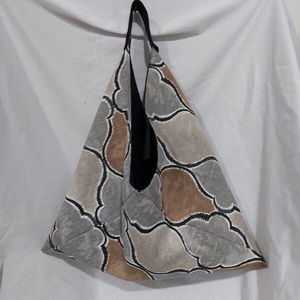 Japanese Triangle Bag | Handmade Origami Fabric Purse | Small Tote | Unique Gift