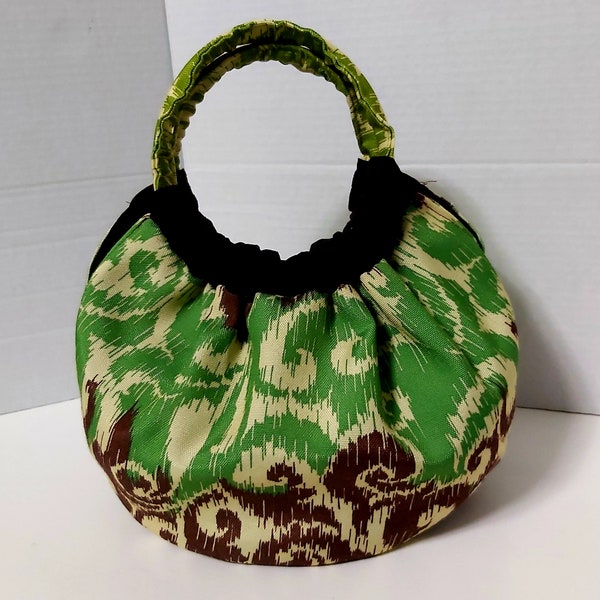 Retro Round Handle Bag Colorful Round Hobo Bag Top Handle Bag Ring Handle Bag Granny Bag