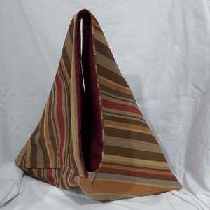 Handmade Japanese Triangle Origami Bag Bento Bag Japanese Origami Tote Bag Shoulder Bag Carry-All Bag Lightweight Everyday Bag