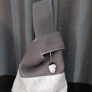 Handmade Japanese Knot Bag, Knitting Bag, Project Bag, Knot Bag, Wrist bag