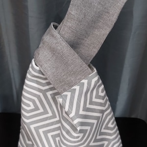 Handmade Japanese Knot Bag, Knitting Bag, Project Bag, Knot Bag, Wrist bag