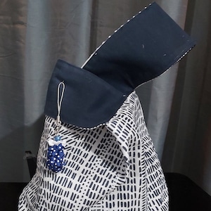 Handmade Japanese Knot Bag, Knitting Bag, Project Bag, Knot Bag, Wrist bag