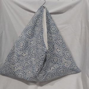 Handmade Japanese Triangle Origami Bag Bento Bag Japanese Origami Tote Bag Shoulder Bag Carry-All Bag Lightweight Everyday Bag