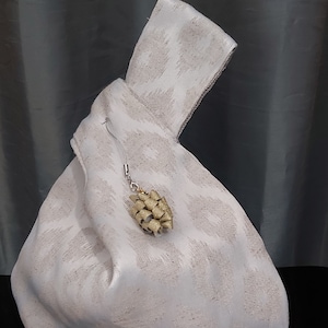 Handmade Japanese Knot Bag, Knitting Bag, Project Bag, Knot Bag, Wrist bag