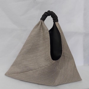 Handmade Japanese Triangle Origami Bag Bento Bag Japanese Origami Tote Bag Shoulder Bag Carry-All Bag Lightweight Everyday Bag