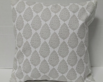 Gray Accent Pillow Cover: Contemporary French Design