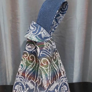 Handmade Japanese Knot Bag, Knitting Bag, Project Bag, Knot Bag, Wrist bag