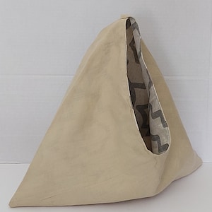 Handmade Japanese Triangle Origami Bag Bento Bag Japanese Origami Tote Bag Shoulder Bag Carry-All Bag Lightweight Everyday Bag