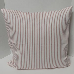 Classic Ticking Stripe Red Lipstick Pillow Cover By Premier Prints Throw Pillow Accent Pillow Toss Pillow