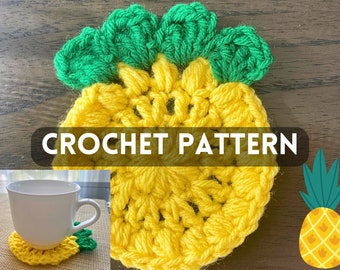 EASY Crochet Pineapple Coaster Pattern RIGHTHANDED