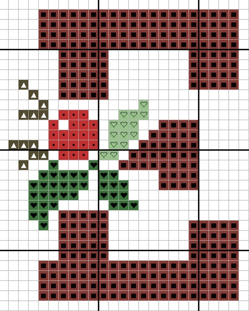 Christmas ABC Cross Stitch Pattern Christmas Berry Alphabet Etsy