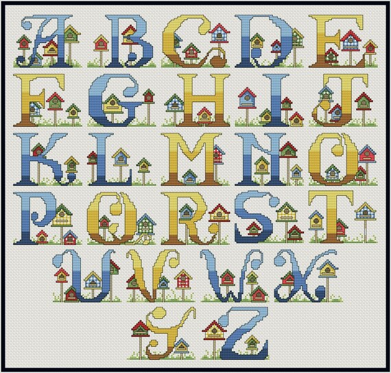 Cross Stitch Alphabet Charts Patterns