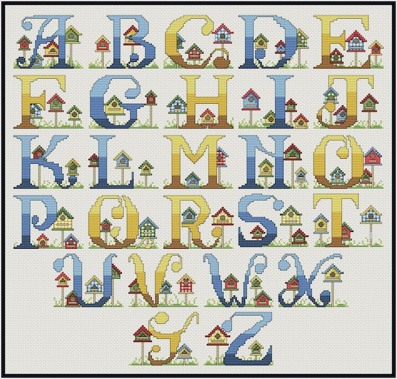 Cross Stitch Alphabet Charts Patterns