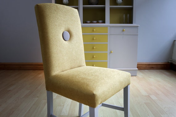 Dining Chairs Upholstered Dining Chairs Yellow Dining Etsy