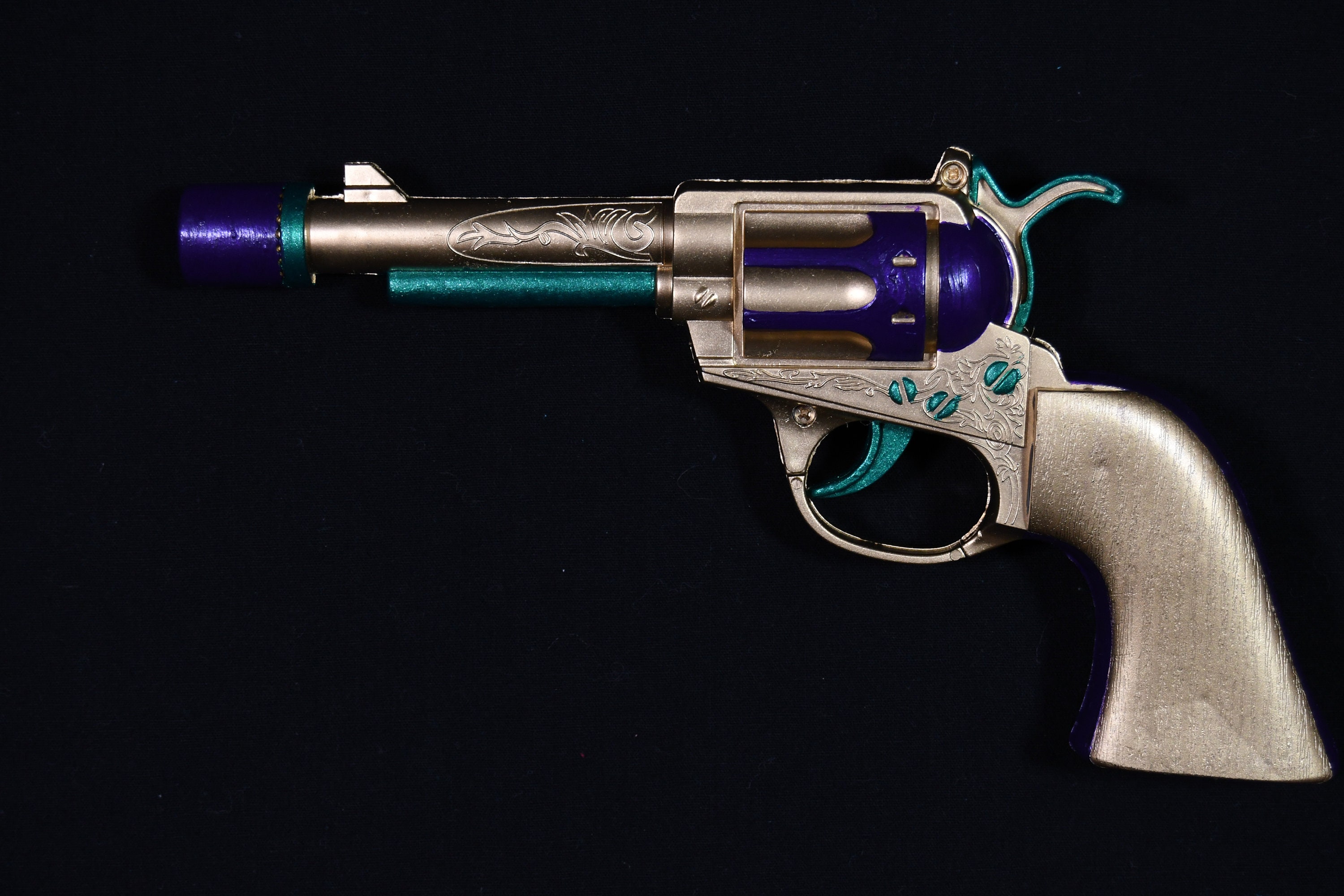 The Joker Gun Long Version Halloween Costume Gun Pistol Gold Etsy