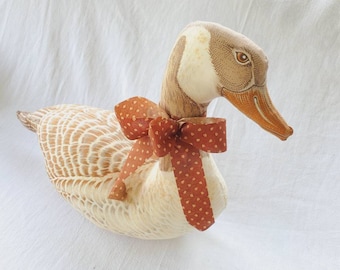 Vintage Canada Goose Stuffed Animal Pillow, 1970s Farmhouse Decor