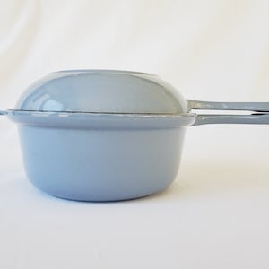 Sky Blue Le Creuset Multifunction Pan 2 in 1 Skillet & Pot #18 Frying Pan Saucepan Lidded Pot 2 QT Made in France Cookware Discontinued