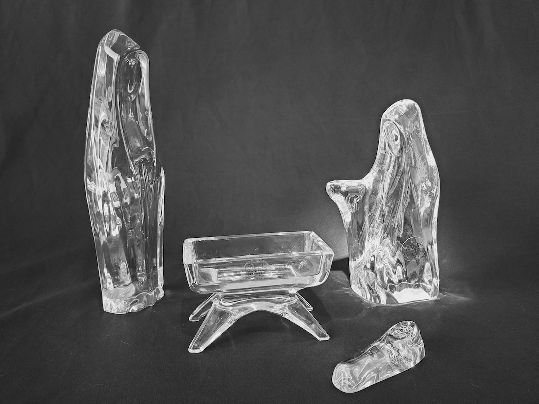 1990s Dansk Crystal Nativity Set Nativity Scene Modern Christmas