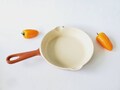 1970s Le Creuset Enzo Mari Burnt Sienna Skillet #16 Small Fry Egg Saute Pan Cast Iron La Mama Line Po\u00eal\u00e9 Vintage Cookware Rare Discontinued